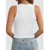 image:imageATHMILE Womens Double Lined Crop Tank Tops Casual Basic Shirts Sleeveless Workout Tops Cute Summer Clothes Teen GirlsWhite