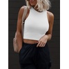 image:imageATHMILE Womens Double Lined Crop Tank Tops Casual Basic Shirts Sleeveless Workout Tops Cute Summer Clothes Teen GirlsWhite