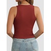 image:imageATHMILE Womens Double Lined Crop Tank Tops Casual Basic Shirts Sleeveless Workout Tops Cute Summer Clothes Teen GirlsWine Red