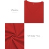 image:imageATHMILE Womens Fall Deep V Neck Long Sleeve Shirts Modal Slim Fit Basic Tee Tops 2026Ared