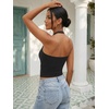 image:imageATHMILE Womens Halter Tank Tops Sexy Backless Double Lined Basic Shirts Y2K Trendy Going Out TopsBlack