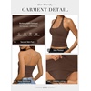 image:imageATHMILE Womens Halter Tank Tops Sexy Backless Double Lined Basic Shirts Y2K Trendy Going Out TopsBrown