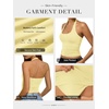 image:imageATHMILE Womens Halter Tank Tops Sexy Backless Double Lined Basic Shirts Y2K Trendy Going Out TopsLight Yellow