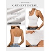 image:imageATHMILE Womens Halter Tank Tops Sexy Backless Double Lined Basic Shirts Y2K Trendy Going Out TopsWhite