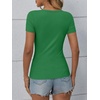 image:imageATHMILE Womens Long Sleeve CrewneckV Neck Ribbed Tops Fall Fitted Stretch Casual Basic T Shirts 2026Bgreen