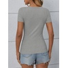 image:imageATHMILE Womens Long Sleeve CrewneckV Neck Ribbed Tops Fall Fitted Stretch Casual Basic T Shirts 2026Bheather Grey