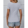 image:imageATHMILE Womens Long Sleeve CrewneckV Neck Ribbed Tops Fall Fitted Stretch Casual Basic T Shirts 2026Blight Blue