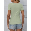 image:imageATHMILE Womens Long Sleeve CrewneckV Neck Ribbed Tops Fall Fitted Stretch Casual Basic T Shirts 2026Bsage Green