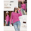 image:imageATHMILE Womens Long Sleeve Shirts Basic Tee Casual Tops Cotton Underscrub  Fall Clothes Loose Fit Winter Fashion Teen Girl School Outfits Teacher Ladies BusinessRoseo