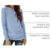 image:imageATHMILE Womens Long Sleeve Shirts Basic Tee Casual Tops Cotton Underscrub  Fall Clothes Loose Fit Winter Fashion Teen Girl School Outfits Teacher Ladies BusinessIce Blue