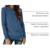 image:imageATHMILE Womens Long Sleeve Shirts Basic Tee Casual Tops Cotton Underscrub  Fall Clothes Loose Fit Winter Fashion Teen Girl School Outfits Teacher Ladies BusinessBlue
