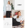 image:imageATHMILE Womens Long Sleeve Shirts Basic Tee Casual Tops Cotton Underscrub  Fall Clothes Loose Fit Winter Fashion Teen Girl School Outfits Teacher Ladies BusinessWhite