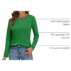 image:imageATHMILE Womens Long Sleeve Shirts Basic Tee Casual Tops Cotton Underscrub  Fall Clothes Loose Fit Winter Fashion Teen Girl School Outfits Teacher Ladies BusinessGreen