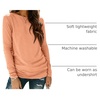 image:imageATHMILE Womens Long Sleeve Shirts Basic Tee Casual Tops Cotton Underscrub  Fall Clothes Loose Fit Winter Fashion Teen Girl School Outfits Teacher Ladies BusinessLight Orange