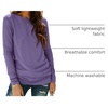 image:imageATHMILE Womens Long Sleeve Shirts Basic Tee Casual Tops Cotton Underscrub  Fall Clothes Loose Fit Winter Fashion Teen Girl School Outfits Teacher Ladies BusinessPurple