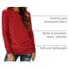 image:imageATHMILE Womens Long Sleeve Shirts Basic Tee Casual Tops Cotton Underscrub  Fall Clothes Loose Fit Winter Fashion Teen Girl School Outfits Teacher Ladies BusinessRed