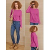 image:imageATHMILE Womens Long Sleeve Shirts Basic Tee Casual Tops Cotton Underscrub  Fall Clothes Loose Fit Winter Fashion Teen Girl School Outfits Teacher Ladies BusinessRoseo