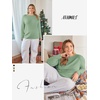image:imageATHMILE Womens Long Sleeve Shirts Basic Tee Casual Tops Cotton Underscrub  Fall Clothes Loose Fit Winter Fashion Teen Girl School Outfits Teacher Ladies BusinessLight Green