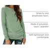 image:imageATHMILE Womens Long Sleeve Shirts Basic Tee Casual Tops Cotton Underscrub  Fall Clothes Loose Fit Winter Fashion Teen Girl School Outfits Teacher Ladies BusinessLight Green