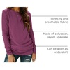 image:imageATHMILE Womens Long Sleeve Shirts Basic Tee Casual Tops Cotton Underscrub  Fall Clothes Loose Fit Winter Fashion Teen Girl School Outfits Teacher Ladies BusinessPurple Red