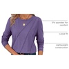 image:imageATHMILE Womens Long Sleeve Shirts Pleated Crew Neck Casual Tops  Fall Fashion Loose Fit School Outfits Teacher Basic Clothes Vacation TrendyPurple
