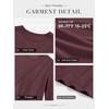 image:imageATHMILE Womens Long Sleeve Shirts Pleated Crew Neck Casual Tops  Fall Fashion Loose Fit School Outfits Teacher Basic Clothes Vacation TrendyWine Red