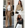 image:imageATHMILE Womens Mock Turtle Neck Long Sleeve Tops Bodysuit JumpsuitBlack