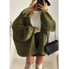 image:imageATHMILE Womens Oversized Cardigan Sweaters Fall Fashion Clothes  Long Lantern Sleeve TrendyChunky Knit Open FrontCozy Thick Winter OutfitsArmy Green