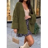 image:imageATHMILE Womens Oversized Cardigan Sweaters Fall Fashion Clothes  Long Lantern Sleeve TrendyChunky Knit Open FrontCozy Thick Winter OutfitsArmy Green