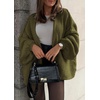 image:imageATHMILE Womens Oversized Cardigan Sweaters Fall Fashion Clothes  Long Lantern Sleeve TrendyChunky Knit Open FrontCozy Thick Winter OutfitsArmy Green