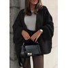 image:imageATHMILE Womens Oversized Cardigan Sweaters Fall Fashion Clothes  Long Lantern Sleeve TrendyChunky Knit Open FrontCozy Thick Winter OutfitsBlack