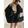 image:imageATHMILE Womens Oversized Cardigan Sweaters Fall Fashion Clothes  Long Lantern Sleeve TrendyChunky Knit Open FrontCozy Thick Winter OutfitsBlack