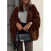 image:imageATHMILE Womens Oversized Cardigan Sweaters Fall Fashion Clothes  Long Lantern Sleeve TrendyChunky Knit Open FrontCozy Thick Winter OutfitsCaramel