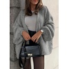 image:imageATHMILE Womens Oversized Cardigan Sweaters Fall Fashion Clothes  Long Lantern Sleeve TrendyChunky Knit Open FrontCozy Thick Winter OutfitsGray