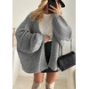 image:imageATHMILE Womens Oversized Cardigan Sweaters Fall Fashion Clothes  Long Lantern Sleeve TrendyChunky Knit Open FrontCozy Thick Winter OutfitsGray