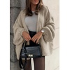 image:imageATHMILE Womens Oversized Cardigan Sweaters Fall Fashion Clothes  Long Lantern Sleeve TrendyChunky Knit Open FrontCozy Thick Winter OutfitsGrey Beige