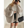 image:imageATHMILE Womens Oversized Cardigan Sweaters Fall Fashion Clothes  Long Lantern Sleeve TrendyChunky Knit Open FrontCozy Thick Winter OutfitsGrey Beige