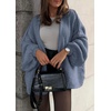 image:imageATHMILE Womens Oversized Cardigan Sweaters Fall Fashion Clothes  Long Lantern Sleeve TrendyChunky Knit Open FrontCozy Thick Winter OutfitsHaze Blue