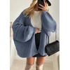 image:imageATHMILE Womens Oversized Cardigan Sweaters Fall Fashion Clothes  Long Lantern Sleeve TrendyChunky Knit Open FrontCozy Thick Winter OutfitsHaze Blue