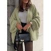 image:imageATHMILE Womens Oversized Cardigan Sweaters Fall Fashion Clothes  Long Lantern Sleeve TrendyChunky Knit Open FrontCozy Thick Winter OutfitsLight Gray Green