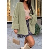 image:imageATHMILE Womens Oversized Cardigan Sweaters Fall Fashion Clothes  Long Lantern Sleeve TrendyChunky Knit Open FrontCozy Thick Winter OutfitsLight Gray Green