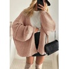 image:imageATHMILE Womens Oversized Cardigan Sweaters Fall Fashion Clothes  Long Lantern Sleeve TrendyChunky Knit Open FrontCozy Thick Winter OutfitsLight Pink