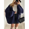 image:imageATHMILE Womens Oversized Cardigan Sweaters Fall Fashion Clothes  Long Lantern Sleeve TrendyChunky Knit Open FrontCozy Thick Winter OutfitsNavy Blue