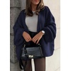 image:imageATHMILE Womens Oversized Cardigan Sweaters Fall Fashion Clothes  Long Lantern Sleeve TrendyChunky Knit Open FrontCozy Thick Winter OutfitsNavy Blue