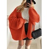 image:imageATHMILE Womens Oversized Cardigan Sweaters Fall Fashion Clothes  Long Lantern Sleeve TrendyChunky Knit Open FrontCozy Thick Winter OutfitsOrange