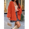 image:imageATHMILE Womens Oversized Cardigan Sweaters Fall Fashion Clothes  Long Lantern Sleeve TrendyChunky Knit Open FrontCozy Thick Winter OutfitsOrange