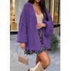 image:imageATHMILE Womens Oversized Cardigan Sweaters Fall Fashion Clothes  Long Lantern Sleeve TrendyChunky Knit Open FrontCozy Thick Winter OutfitsPurple
