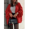 image:imageATHMILE Womens Oversized Cardigan Sweaters Fall Fashion Clothes  Long Lantern Sleeve TrendyChunky Knit Open FrontCozy Thick Winter OutfitsRed