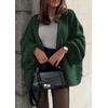 image:imageATHMILE Womens Oversized Cardigan Sweaters Fall Fashion Clothes  Long Lantern Sleeve TrendyChunky Knit Open FrontCozy Thick Winter OutfitsSpinach Green