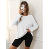 image:imageATHMILE Womens Oversized Long Sleeve T Shirts Basic Crewneck Tee Fall Tops Casual Workout Fashion Casual Y2K ClothesWhite